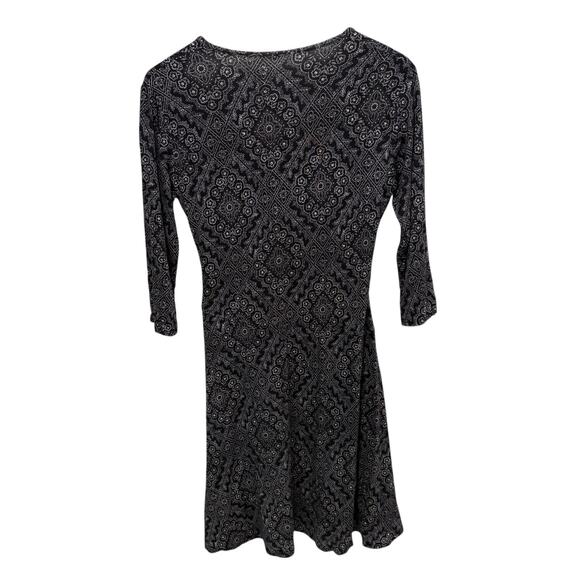 Garnet Hill Brianna Surplice Knit Dress Women's Medium A-Line V-neck - Picture 2 of 7